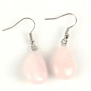 Rose Quartz Drop Earrings NWT